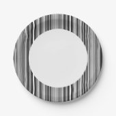 Zwarte en witte lijnen papieren bordje (Voorkant)