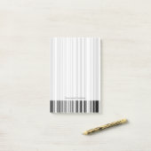 Zwarte en witte lijnen post-it® notes (Op bureau)