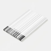 Zwarte en witte lijnen post-it® notes (Schuin)