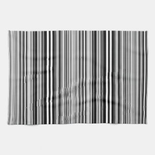 Zwarte en witte lijnen theedoek