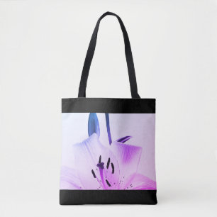 Zwarte en witte Lily Miami Black Rim Canvas tas