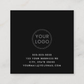 Zwarte en witte logo afsprakenkaarten afsprakenkaartje (Achterkant)