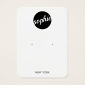 Zwarte en witte Logo met oorspong Visitekaartje (Voorkant)