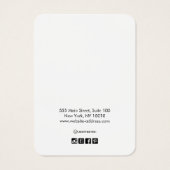 Zwarte en witte Logo met oorspong Visitekaartje (Achterkant)