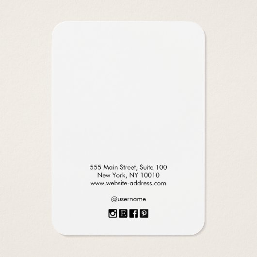 Zwarte en witte Logo met oorspong Visitekaartje (Achterkant)