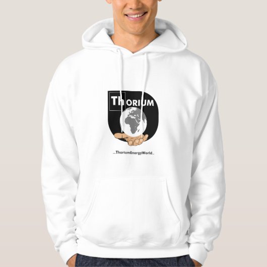 Zwarte en witte Logo Thorium hoodie (Voorkant)