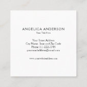 Zwarte en witte Lotus Flower Vierkante Visitekaartje (Achterkant)