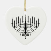 Zwarte en witte luchters Gepersonaliseerd Keepomwi Keramisch Ornament (Achterkant)