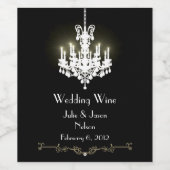 Zwarte en witte luchters Weddendewijn Wijn Etiket (Enkel label)