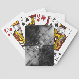 Zwarte en witte luidspreker speelkaarten