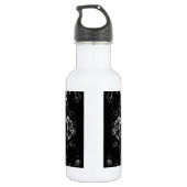 Zwarte en witte luidspreker waterfles  (Achterkant)