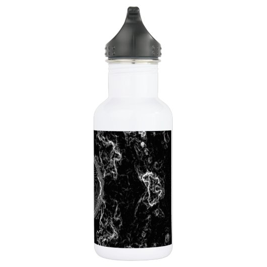 Zwarte en witte luidspreker waterfles  (Rechts)