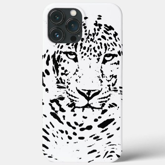 Zwarte en witte luipaard Case-Mate iPhone case (Achterkant)