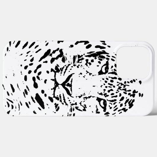 Zwarte en witte luipaard Case-Mate iPhone case (Achterkant (horizontaal))