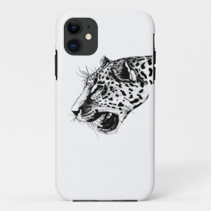 Zwarte en witte luipaard iPhone 11 hoesje