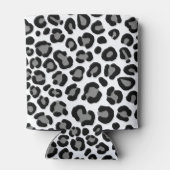 Zwarte en witte luipaard Girly Cheetah Aangepaste  Blikjeskoeler (Achterkant)