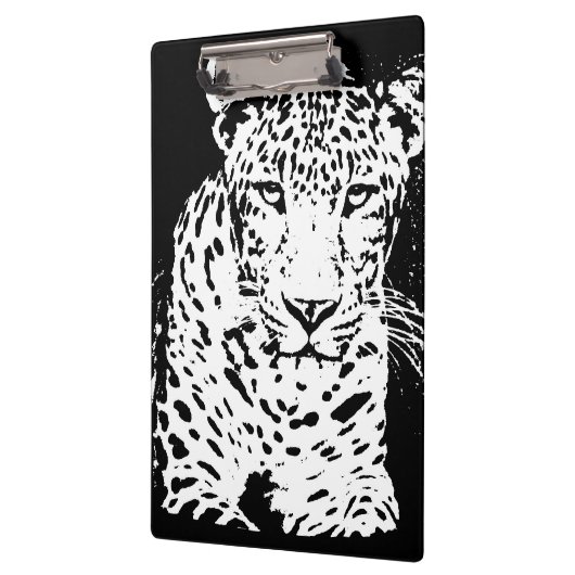 Zwarte en witte luipaard klembord (Links)