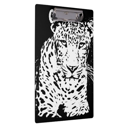 Zwarte en witte luipaard klembord (Rechts)