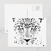 Zwarte en witte luipogen briefkaart (Voorkant / Achterkant)