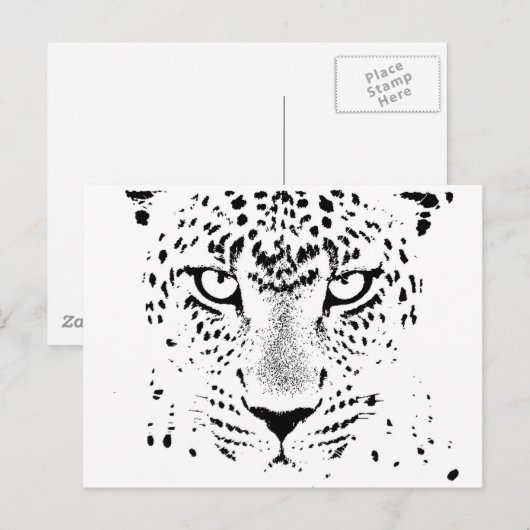 Zwarte en witte luipogen briefkaart (Voorkant / Achterkant)