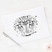 Zwarte en witte luipogen ovale sticker (Envelop)