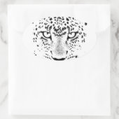 Zwarte en witte luipogen ovale sticker (Tas)