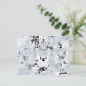 Zwarte en witte luxe abstracte moderne kunst briefkaart (Staand voorkant)