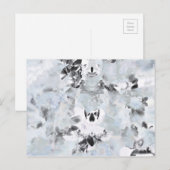 Zwarte en witte luxe abstracte moderne kunst briefkaart (Voorkant / Achterkant)