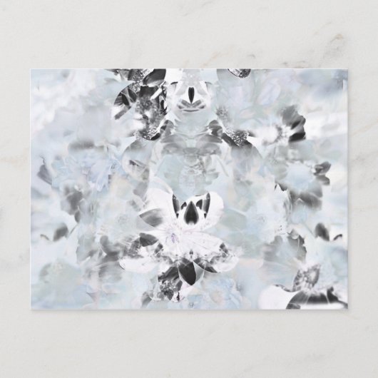 Zwarte en witte luxe abstracte moderne kunst briefkaart (Voorkant)