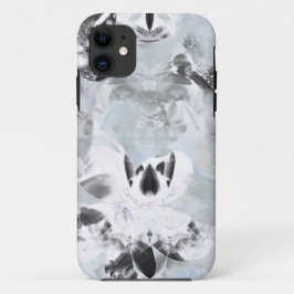 Zwarte en witte luxe abstracte moderne kunst iPhone 11 hoesje