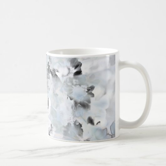Zwarte en witte luxe abstracte moderne kunst koffiemok (Rechts)