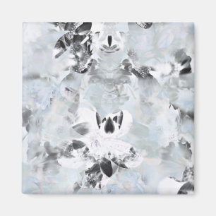 Zwarte en witte luxe abstracte moderne kunst magneet