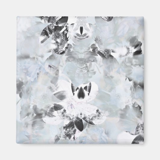 Zwarte en witte luxe abstracte moderne kunst magneet (Voorkant)