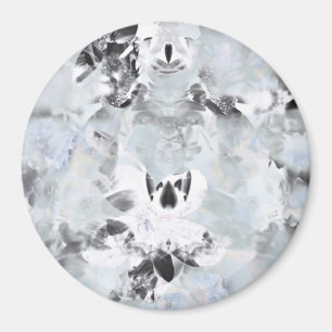 Zwarte en witte luxe abstracte moderne kunst magneet