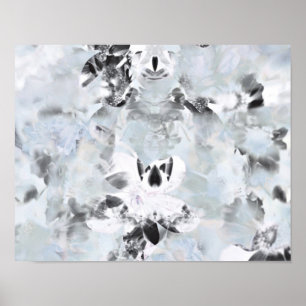 Zwarte en witte luxe abstracte moderne kunst poster