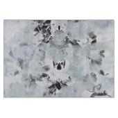 Zwarte en witte luxe abstracte moderne kunst snijplank (Voorkant)