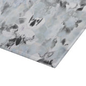 Zwarte en witte luxe abstracte moderne kunst snijplank (Hoek)