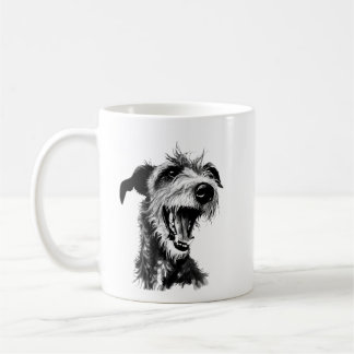 Zwarte en witte luzerne | Cute Greyhound Koffiemok