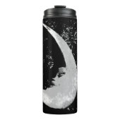 Zwarte en Witte Maan Thermal Tumbler Thermosbeker (Voorkant)