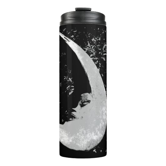 Zwarte en Witte Maan Thermal Tumbler Thermosbeker (Voorkant)