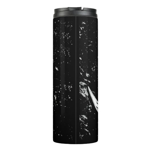 Zwarte en Witte Maan Thermal Tumbler Thermosbeker (Achterkant)