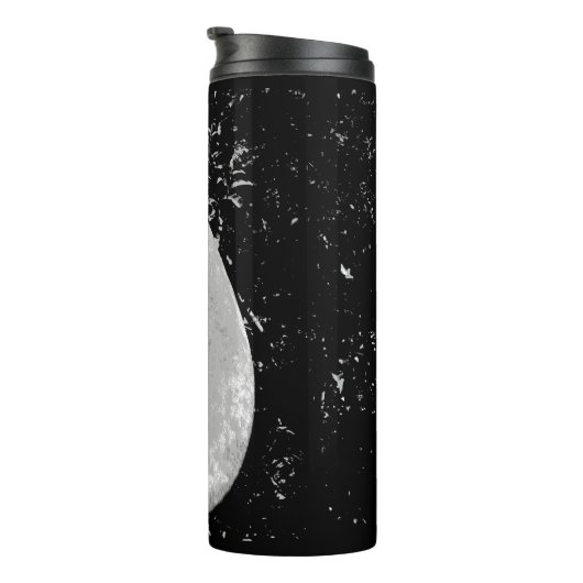 Zwarte en Witte Maan Thermal Tumbler Thermosbeker (Geroteerd rechts)
