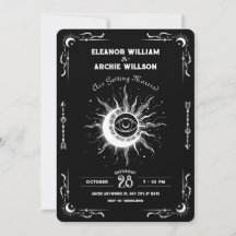 Zwarte en witte maan zon tarot hemelse bruiloft