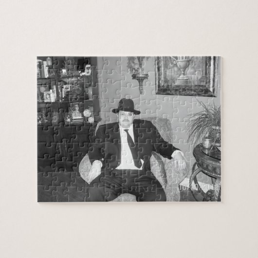 Zwarte en witte maffiapuzzel legpuzzel (Horizontaal)