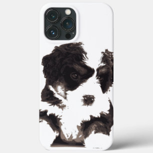 Zwarte en witte Maltese papaverhond Case-Mate iPhone Case