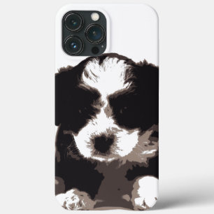 Zwarte en witte Maltese papaverhond Case-Mate iPhone Case