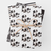 Zwarte en witte Maltese papaverhond Inpakpapier Vel (In situ)