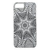 Zwarte en Witte Mandala mobiele telefoontas Case-Mate iPhone Case (Achterkant)