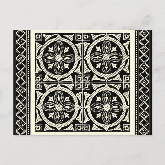 Zwarte en Witte Mandala Motif door Vision Studio Briefkaart (Voorkant)