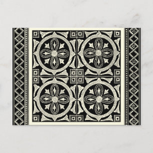 Zwarte en Witte Mandala Motif door Vision Studio Briefkaart
